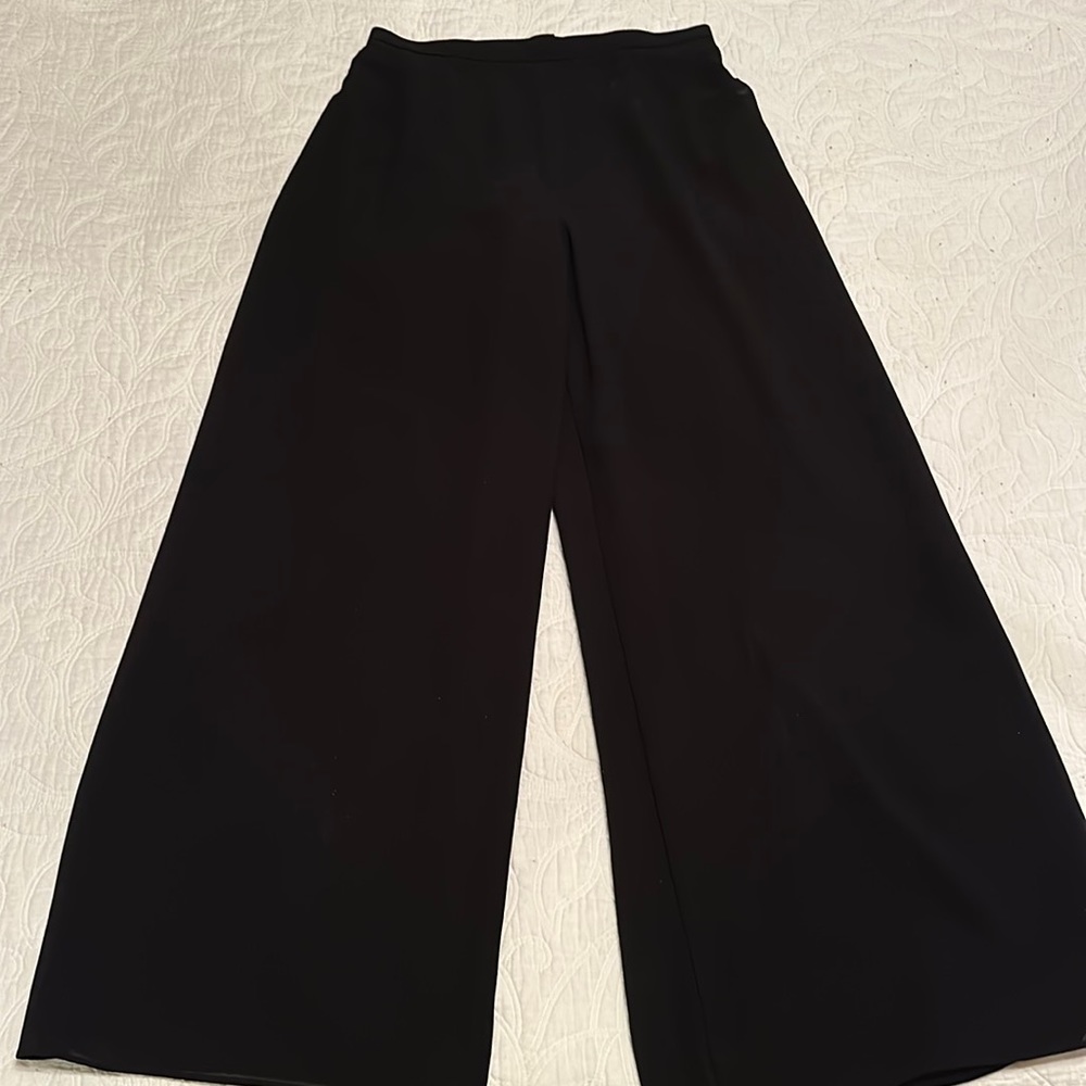 Black Crepe Evening Pants